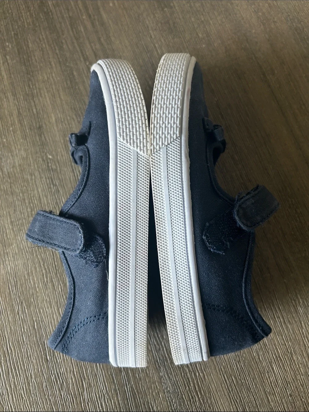 Gymboree Dark Blue Canvas Mary Jane Shoes with Bow, Like New, Sz. 11.